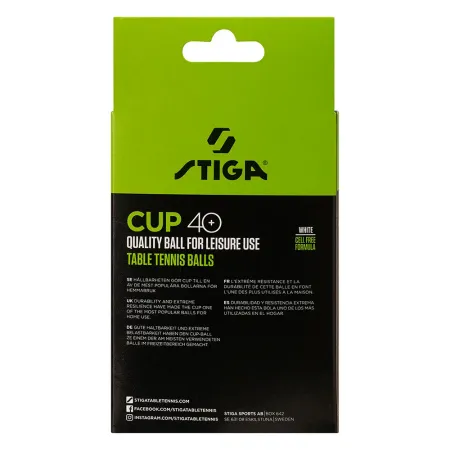 Мяч для наст. тенниса Stiga Cup ABS, 1110-2510-12, диам.40+мм, пластик, упак. 12 шт, белый за 1&nbsp;774.80 ₽ купить в Нижнем Новгороде