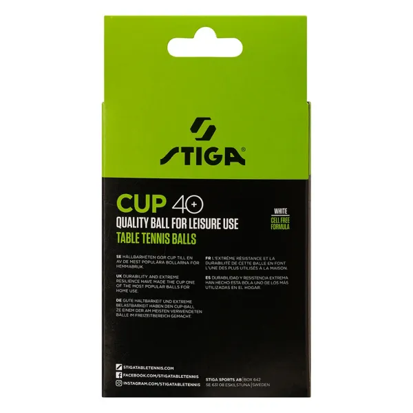 Мяч для наст. тенниса Stiga Cup ABS, 1110-2510-12, диам.40+мм, пластик, упак. 12 шт, белый за 1&nbsp;774.80 ₽ в Нижнем Новгороде