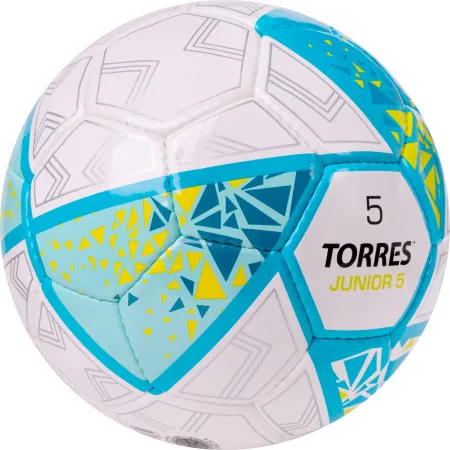 Мяч футб. TORRES Junior-5, F323805, р.5,глянц.ПУ,4 сл,32 п, руч.сш,бел-бирюзовый за 2&nbsp;070.60 ₽ купить в Нижнем Новгороде