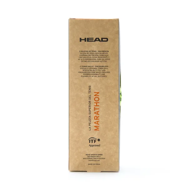 Мяч теннисный HEAD Marathon 3B, 578183, крафт. упак.3шт, без давления, фетр, нат.резина,желтый за 1&nbsp;055.70 ₽ в Нижнем Новгороде