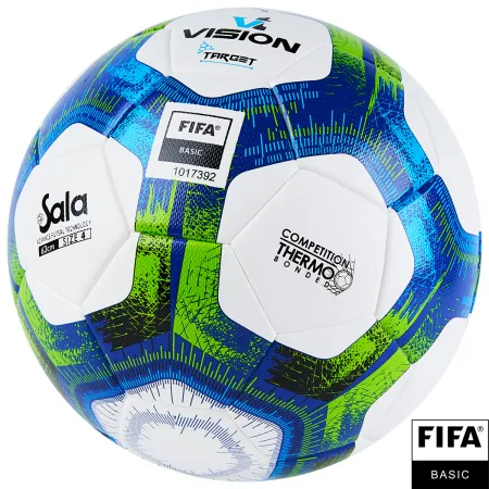 Мяч футзал. VISION Target, FS324094, FIFA Basic, р.4, 32 п. PU, 3 подкл.сл, термосшивка, бело-синий за 3&nbsp;519 ₽ купить в Нижнем Новгороде