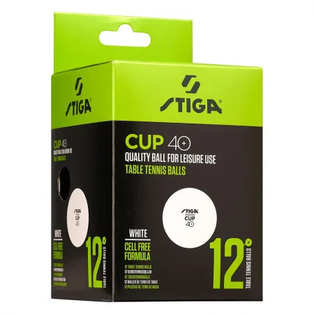Мяч для наст. тенниса Stiga Cup ABS, 1110-2510-12, диам.40+мм, пластик, упак. 12 шт, белый за 1&nbsp;774.80 ₽ купить в Нижнем Новгороде