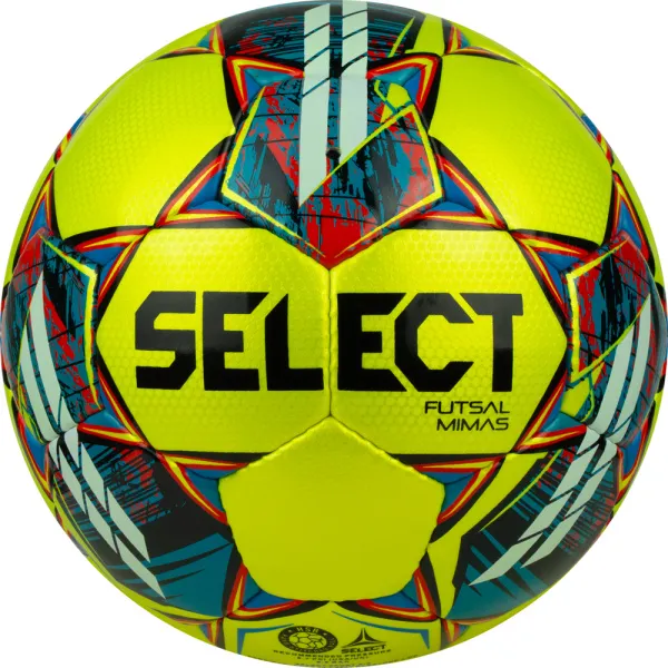 Мяч футзал. SELECT Futsal Mimas, 1053460550, р.4,FIFA Basic, 32 пан, гл.ПУ, руч.сш, жел-сине-красный за 6&nbsp;303.60 ₽ в Нижнем Новгороде