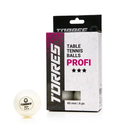 Мяч для наст. тенниса TORRES Profi 3*, TT23012, диам. 40+мм, упак. 6 шт, белый за 338.30 ₽ купить в Нижнем Новгороде