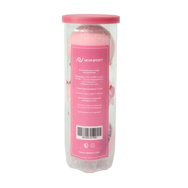 Мяч для падела NS Sakura, UAA2, уп.3 шт, сукно, нат.резина, розовый за 824.50 ₽ в Нижнем Новгороде