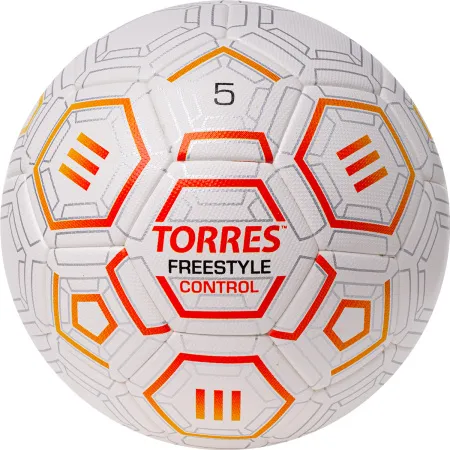 Мяч футб. TORRES Freestyle Control, F3231765, р.5, 32 п.,PU-Microfi, термосшив., бело-оран-сереб за 3&nbsp;464.60 ₽ купить в Нижнем Новгороде