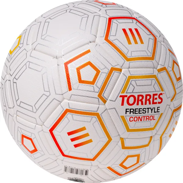 Мяч футб. TORRES Freestyle Control, F3231765, р.5, 32 п.,PU-Microfi, термосшив., бело-оран-сереб за 3&nbsp;464.60 ₽ в Нижнем Новгороде