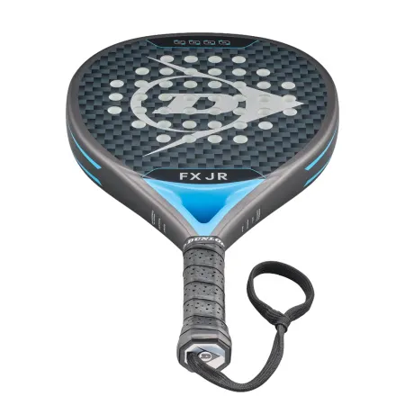 Ракетка для падела Dunlop FX Jr, 10370738, для юниоров, гибрид, графит, черно-голубой за 11&nbsp;019.40 ₽ купить в Нижнем Новгороде