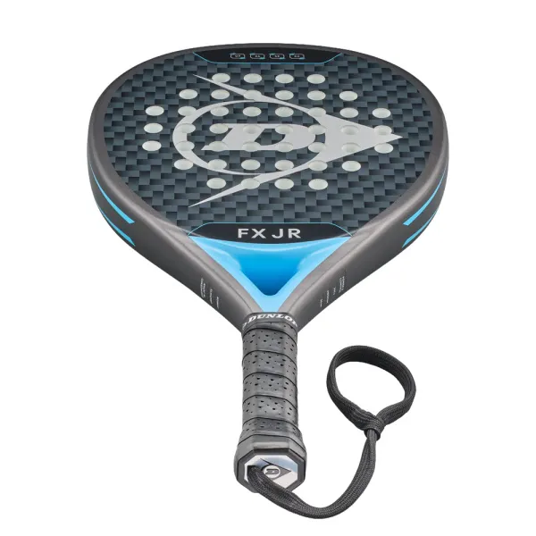 Ракетка для падела Dunlop FX Jr, 10370738, для юниоров, гибрид, графит, черно-голубой за 11&nbsp;019.40 ₽ в Нижнем Новгороде
