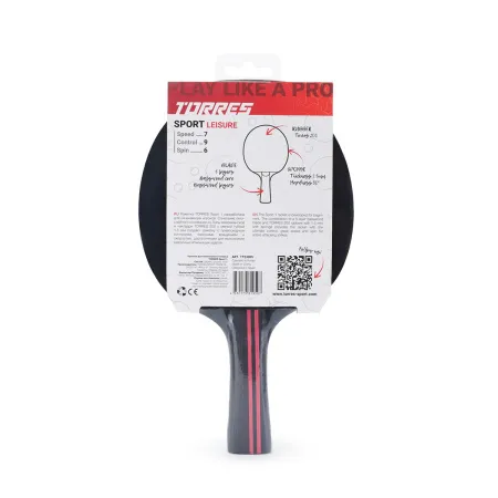 Ракетка для н/т TORRES Sport 1*, TT23005 для любителей, накладка 1,5 мм, конич. ручка за 991.10 ₽ купить в Нижнем Новгороде