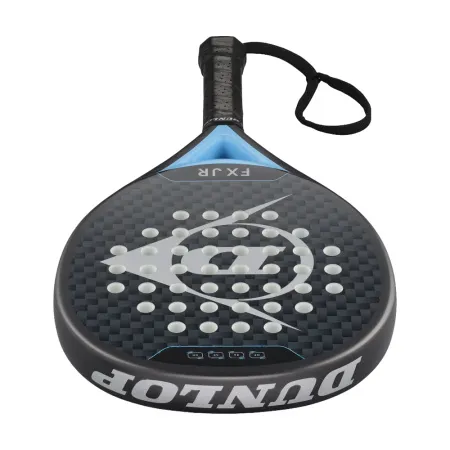 Ракетка для падела Dunlop FX Jr, 10370738, для юниоров, гибрид, графит, черно-голубой за 11&nbsp;019.40 ₽ купить в Нижнем Новгороде