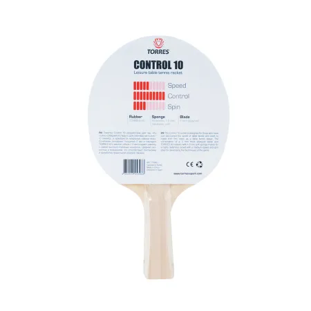 Ракетка для н/т TORRES Control 10, TT0001, для начинающих, накладка 1,5 мм, конич. ручка за 426.70 ₽ купить в Нижнем Новгороде