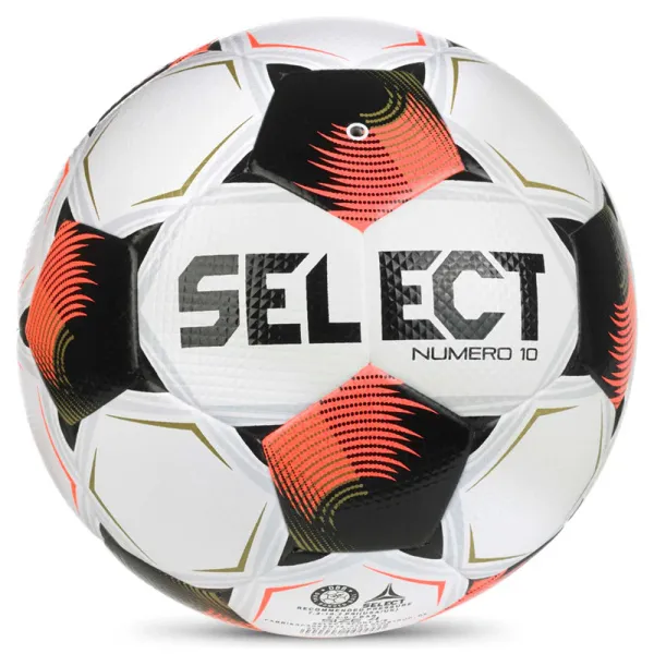Мяч футб. SELECT Numero 10 V26, 0574071002, р.4, FIFA Basic, 32п, ПУ, гибр.сш, бело-черно-оранжевый за 8&nbsp;404.80 ₽ в Нижнем Новгороде